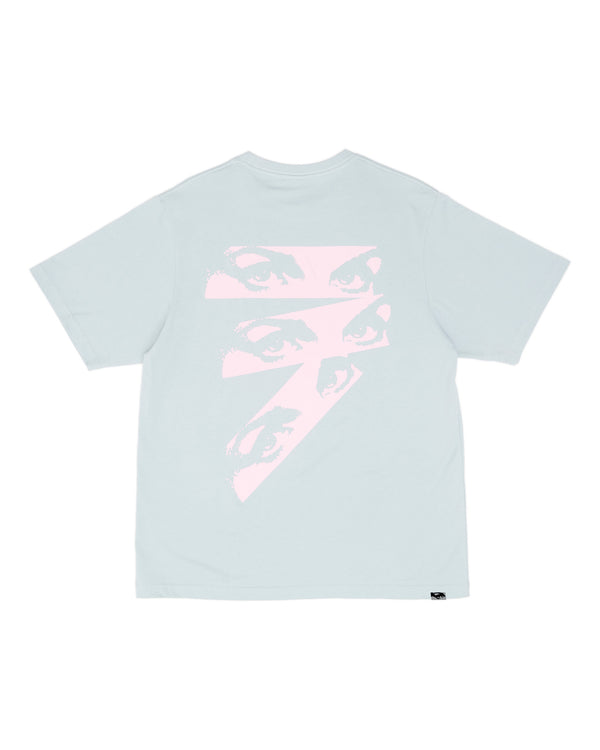 SS TEE - EYES LOGO - BLUE GREY