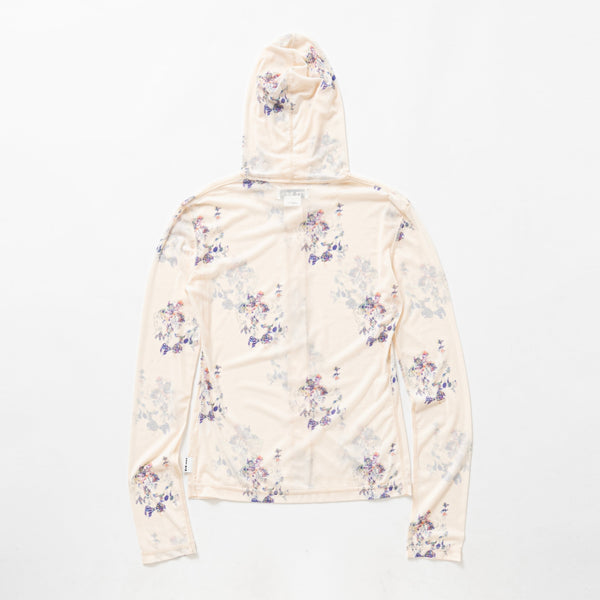 See-through hooded cut and sew