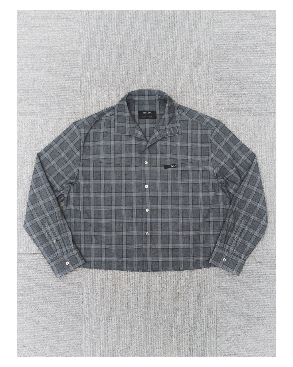1DS 26BOXY SHIRTS (GREY CHECK)