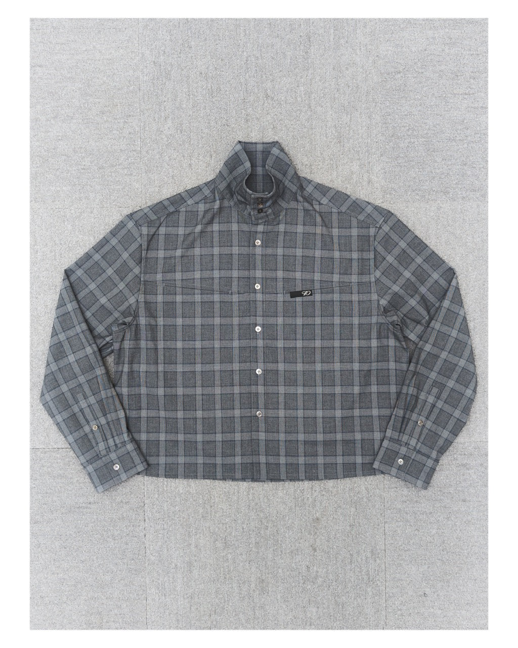 1DS 26BOXY SHIRTS (GREY CHECK)