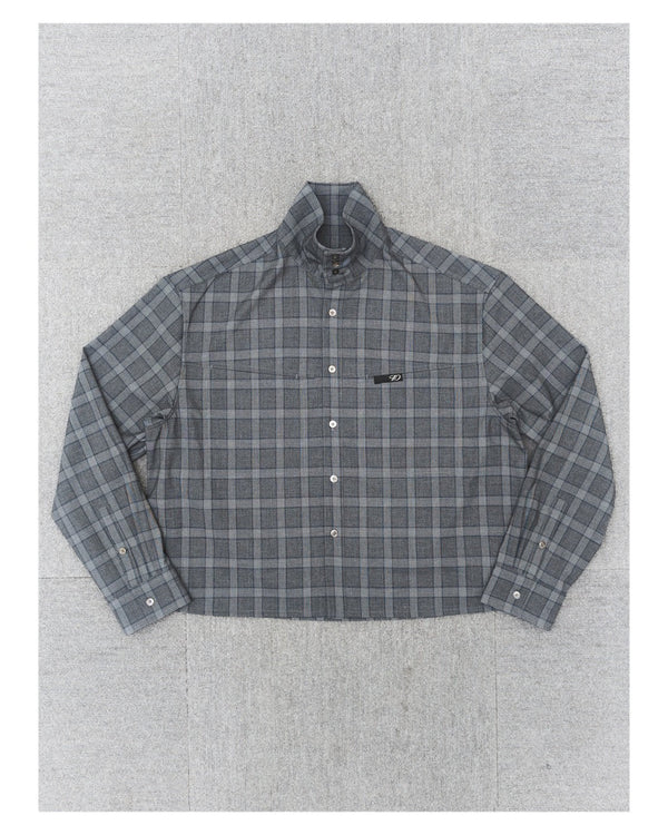 1DS 26BOXY SHIRTS (GREY CHECK)