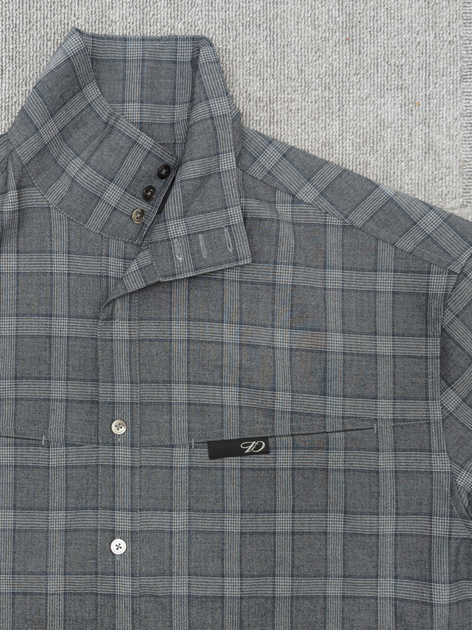 1DS 26BOXY SHIRTS (GREY CHECK)