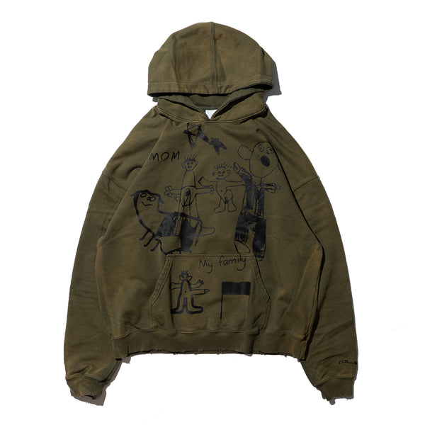 washed graphic hoodie