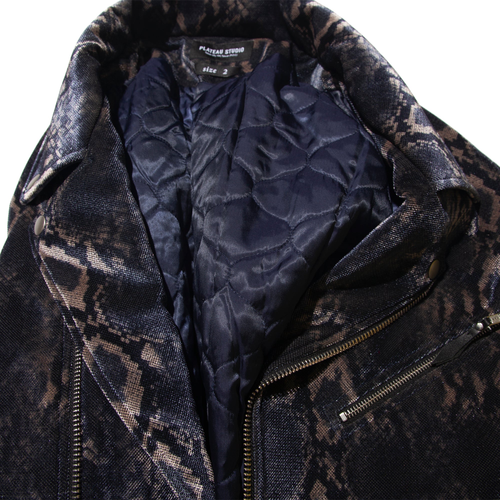 oversized padded biker jacket