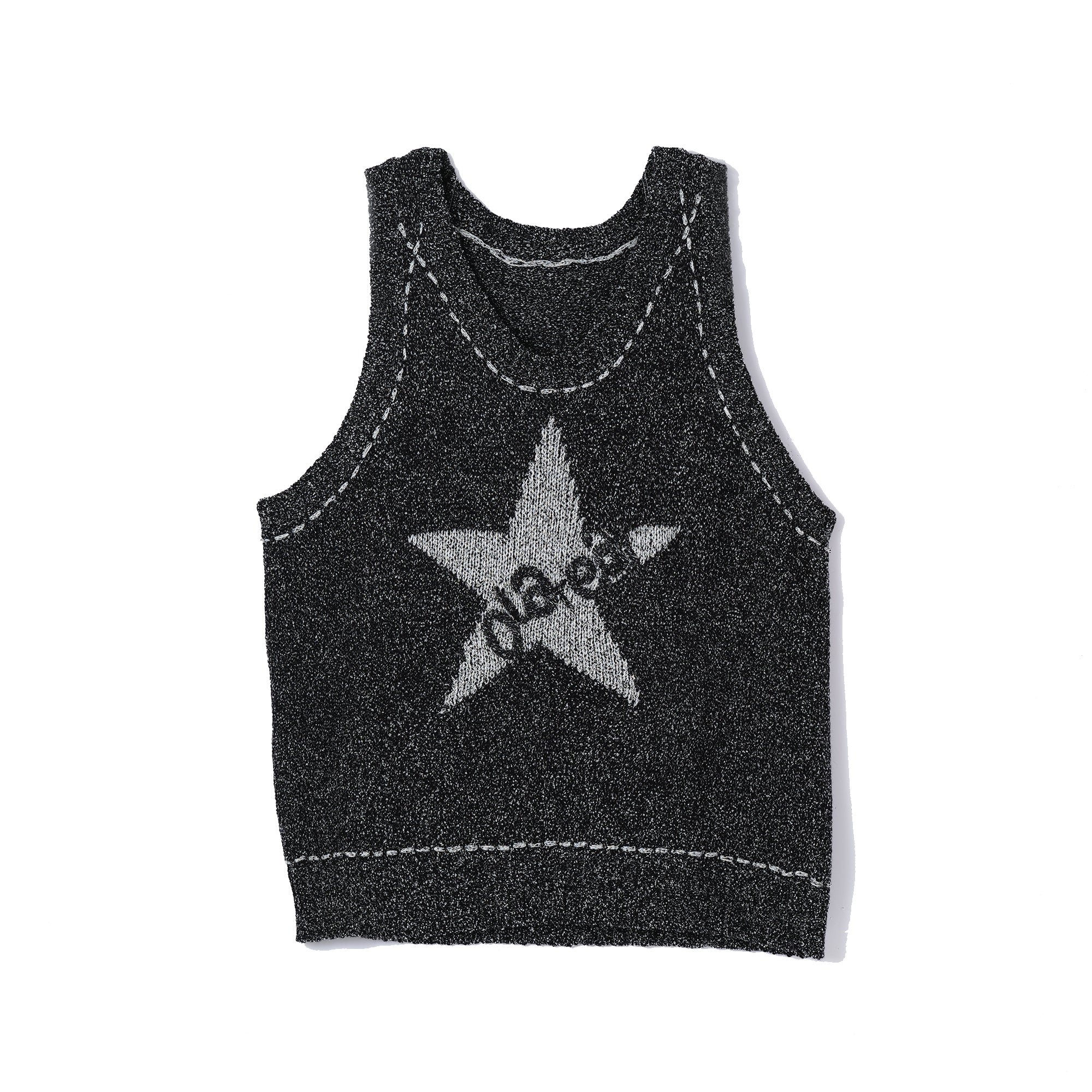 logo knit vest