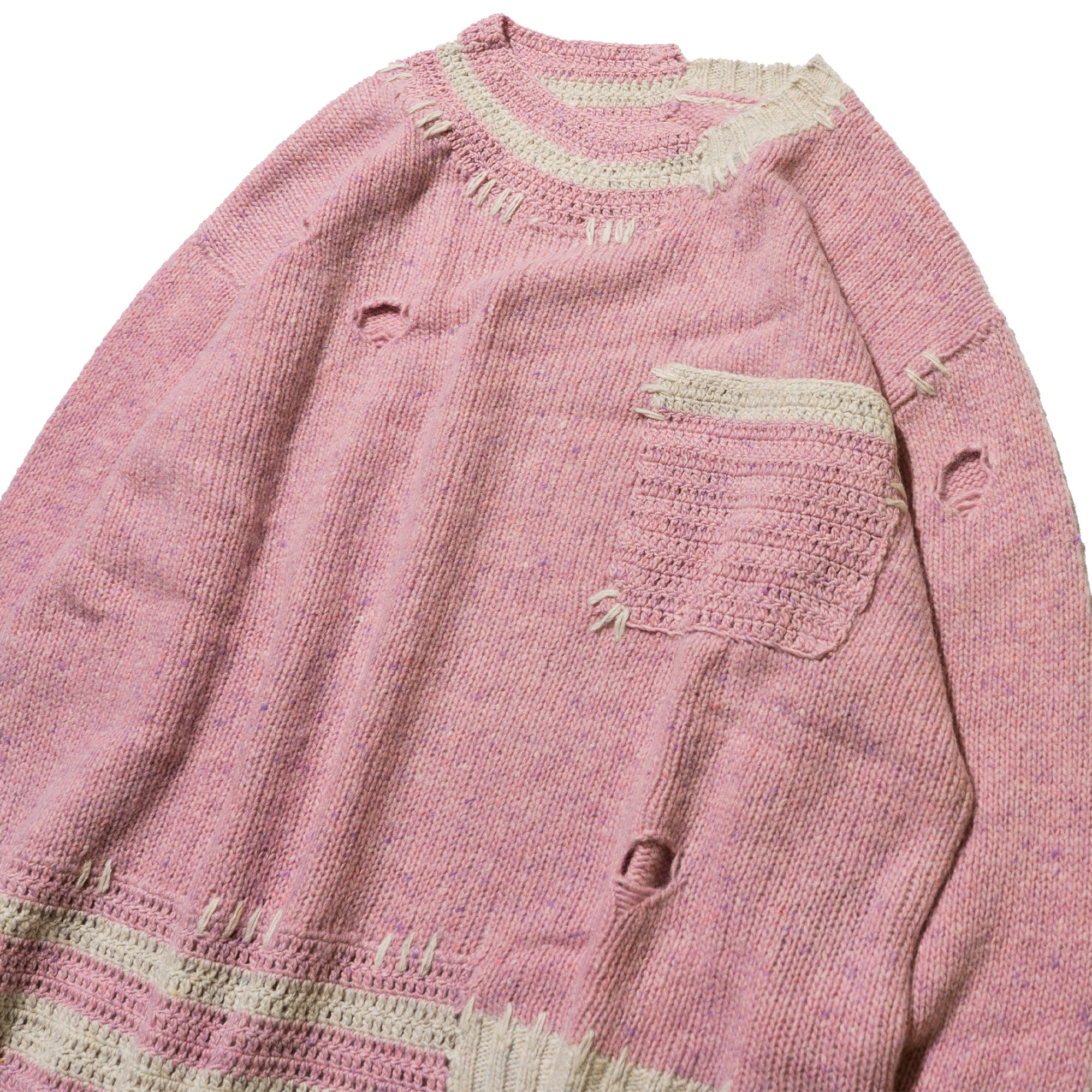 トップス KAMIYA 24SS BORO COTTON KNIT PULLOVER M トップス KAMIYA 24SS BORO COTTON KNIT PULLOVER M KAMIYA 24SS