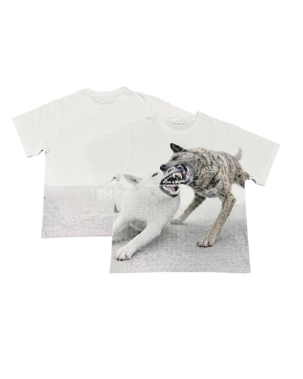 ALA TIANAN X Pure G dog kissing T-shirt