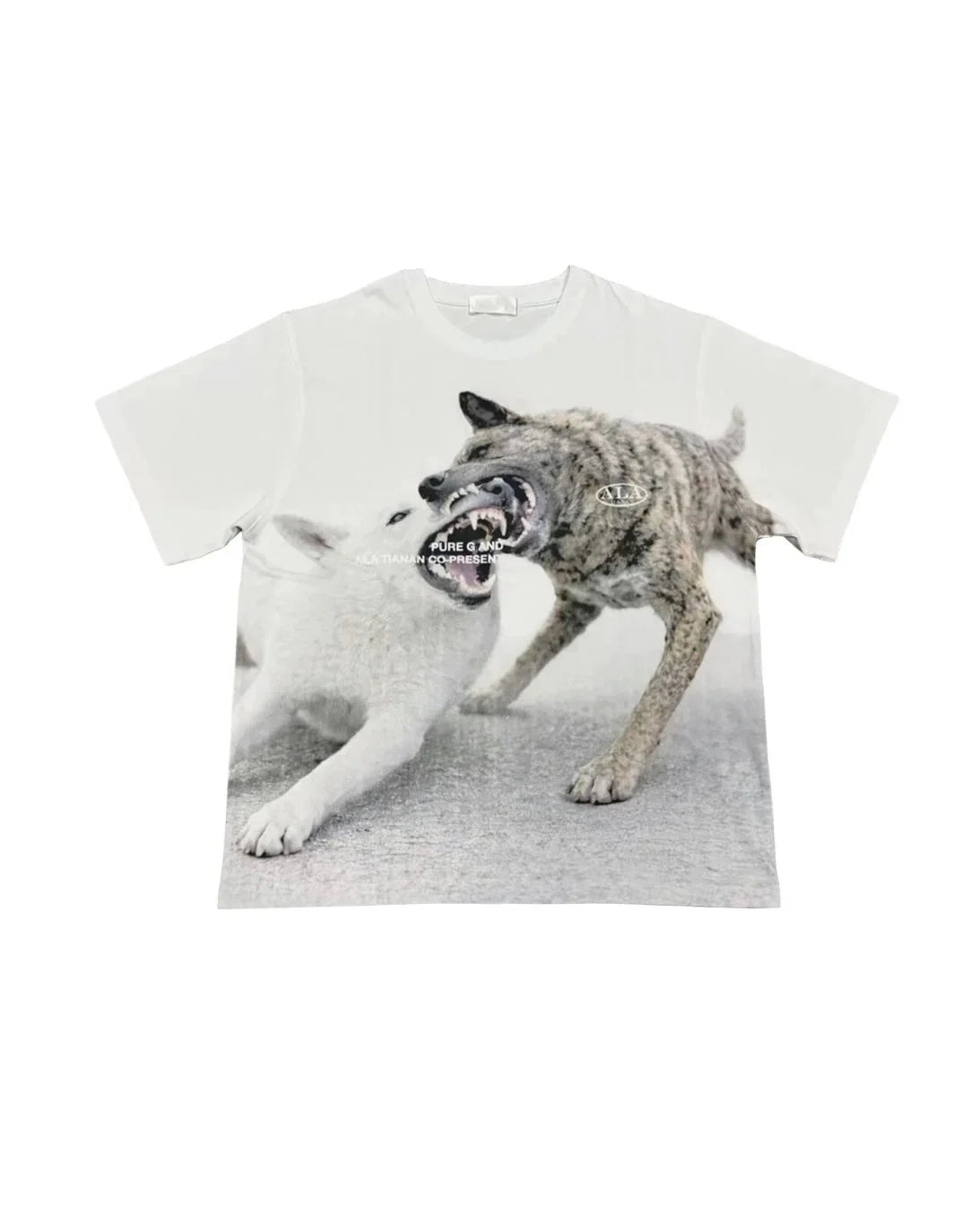 ALA TIANAN X Pure G dog kissing T-shirt