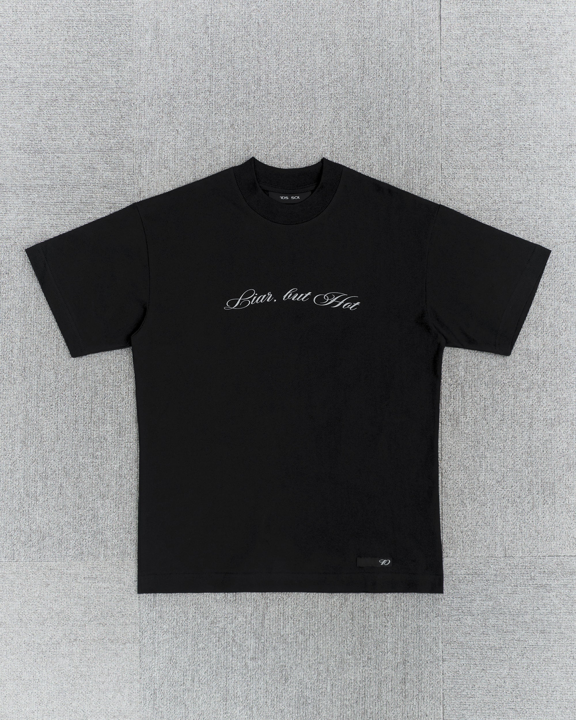 10SS CURSIVE SLIM TEE (Black)
