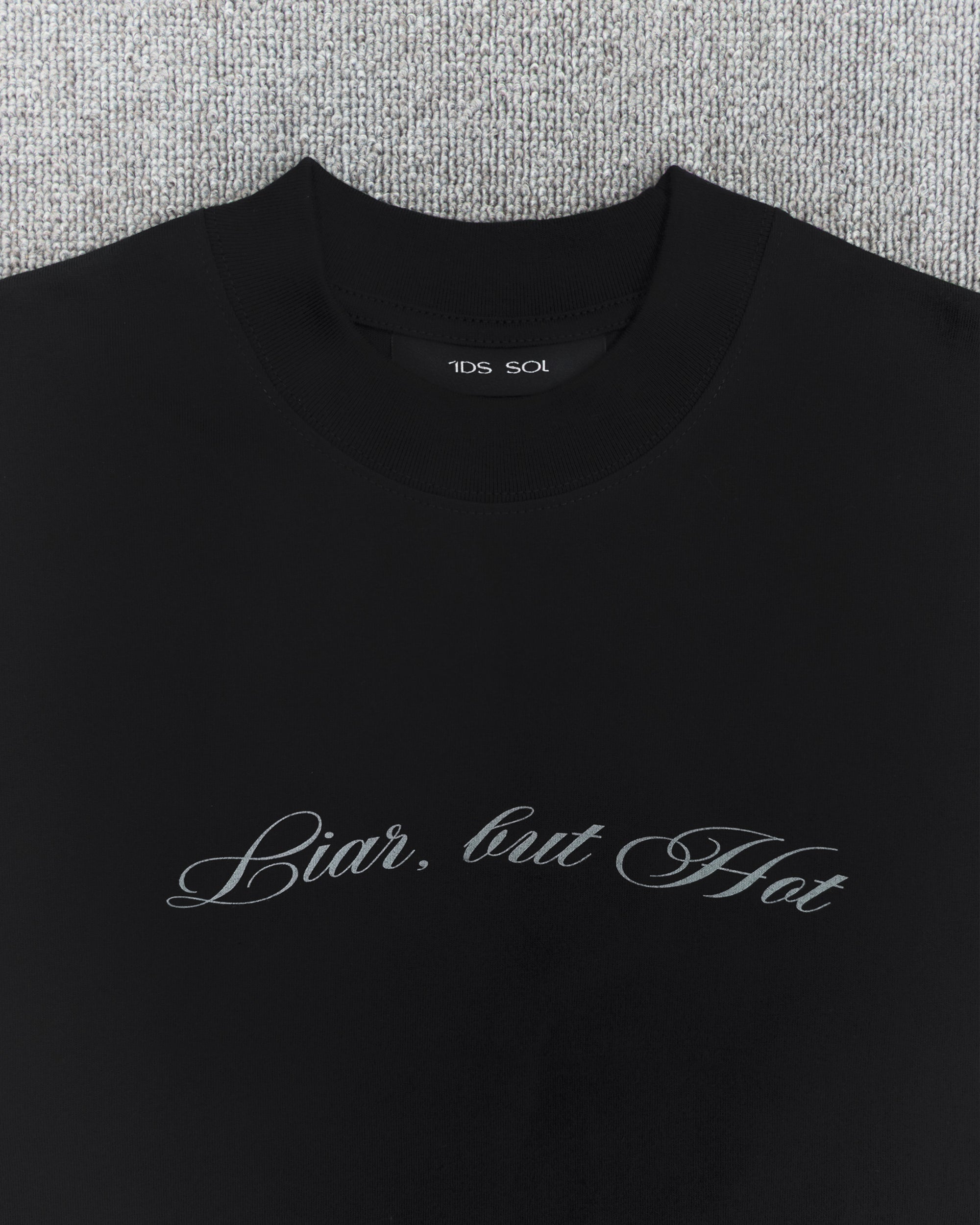 10SS CURSIVE SLIM TEE (Black)