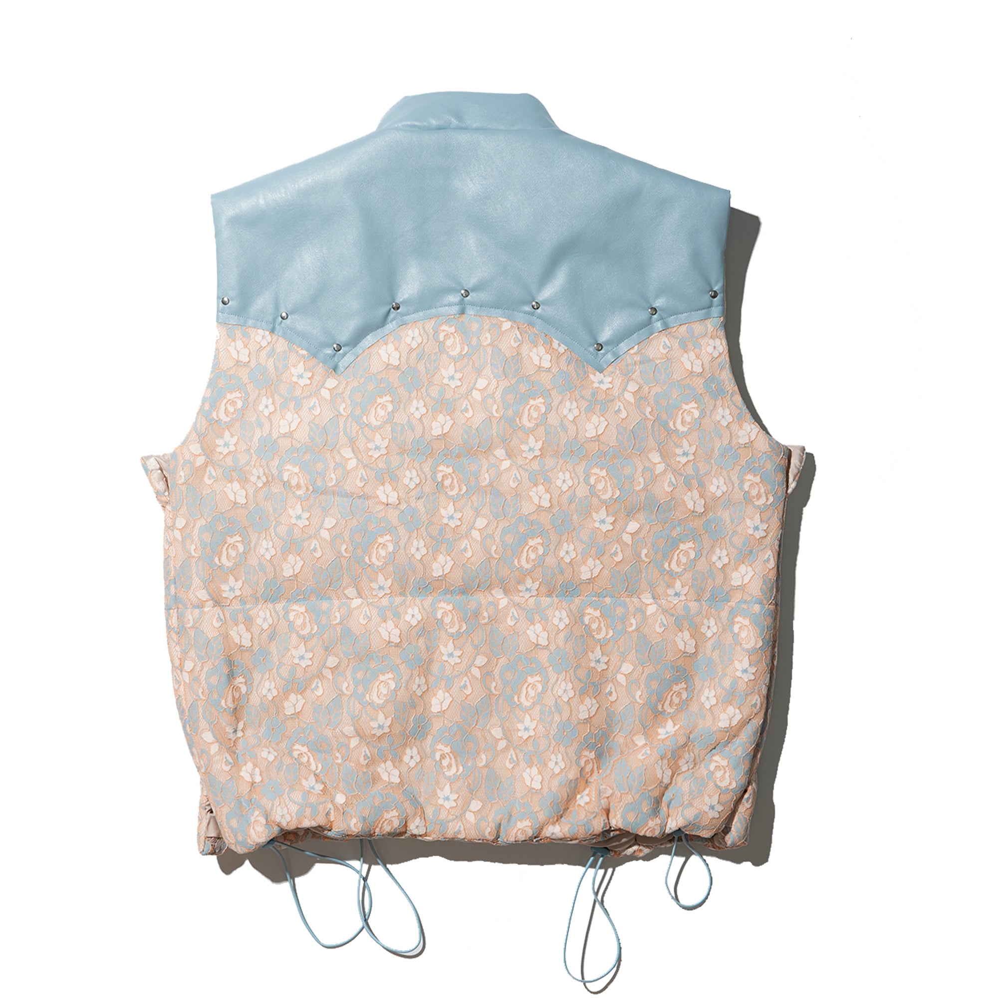 western lace padded vest